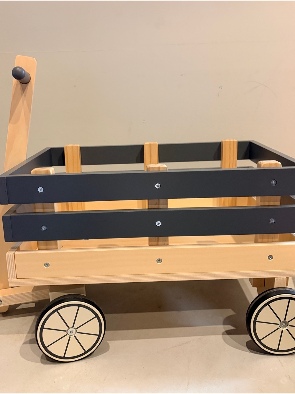 Hearth & Hand Wooden Kids Wagon with Black Slatted Sides